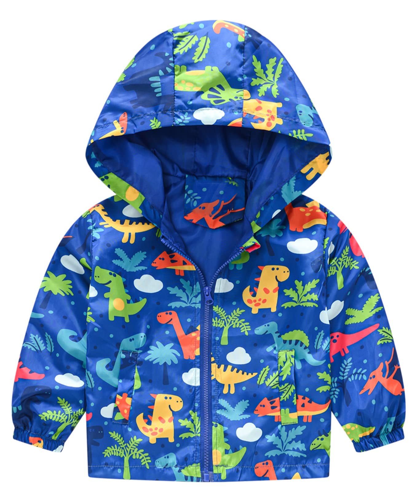 Happy Cherry Kids Boys Girls Fleece Lined Windbreaker Jacket Fashion Prints Hoodie for Fall Winter