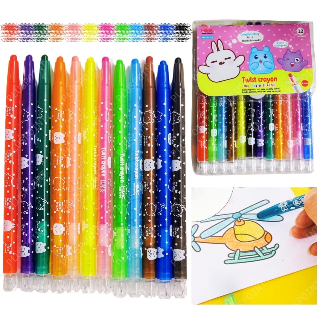 PLUSPOINT Twist Crayons For Kids - 12 Pcs Crayon Set | Crayon For Drawing, Painting and Coloring | Art & Craft Tools | Ideal For Birthday Gifts For Children (B0CZDH9BXX) Amazon Price History, Amazon Price Tracker