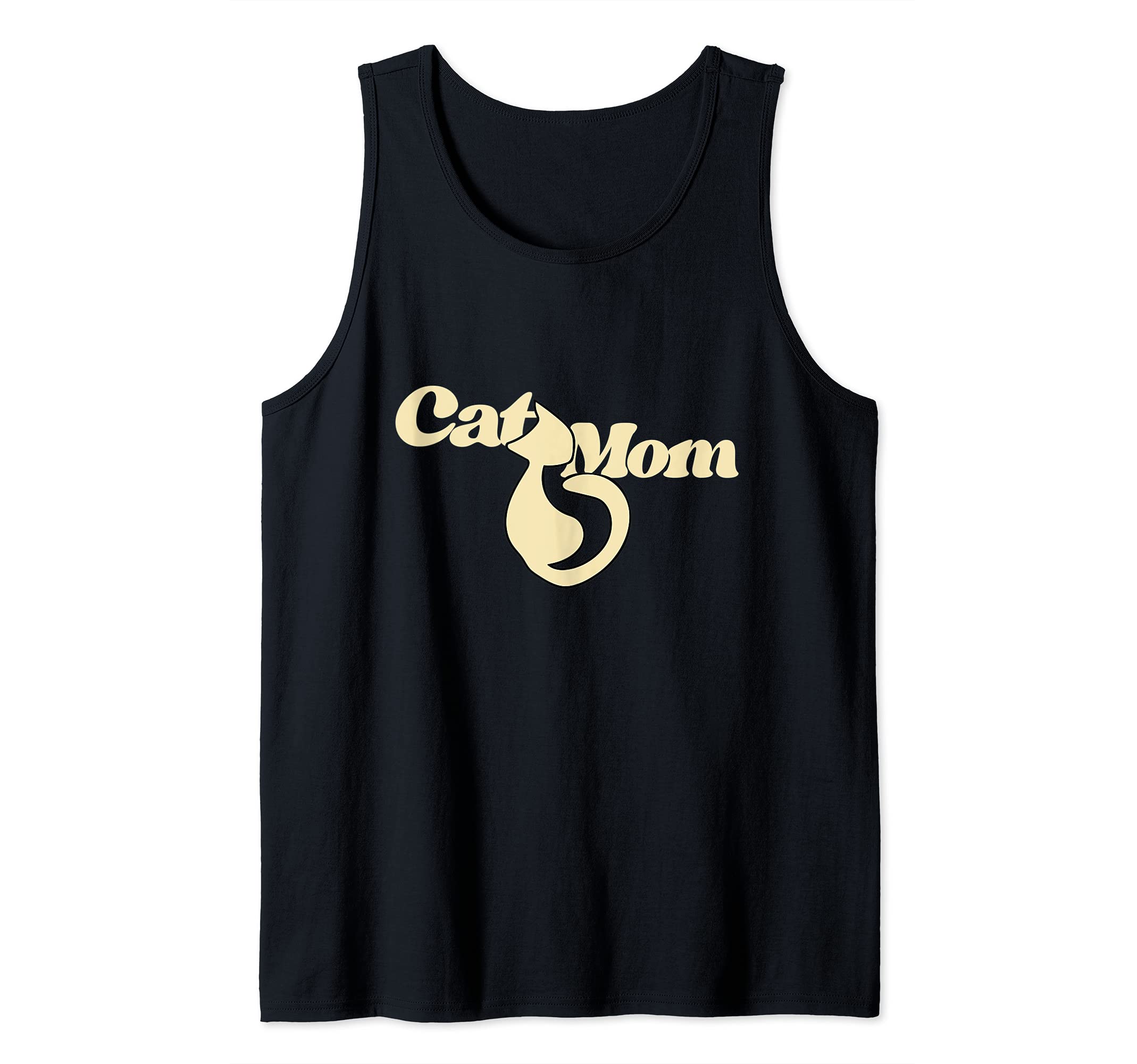 Cat Mom funny cat person design cat people humor Tank Top, Black