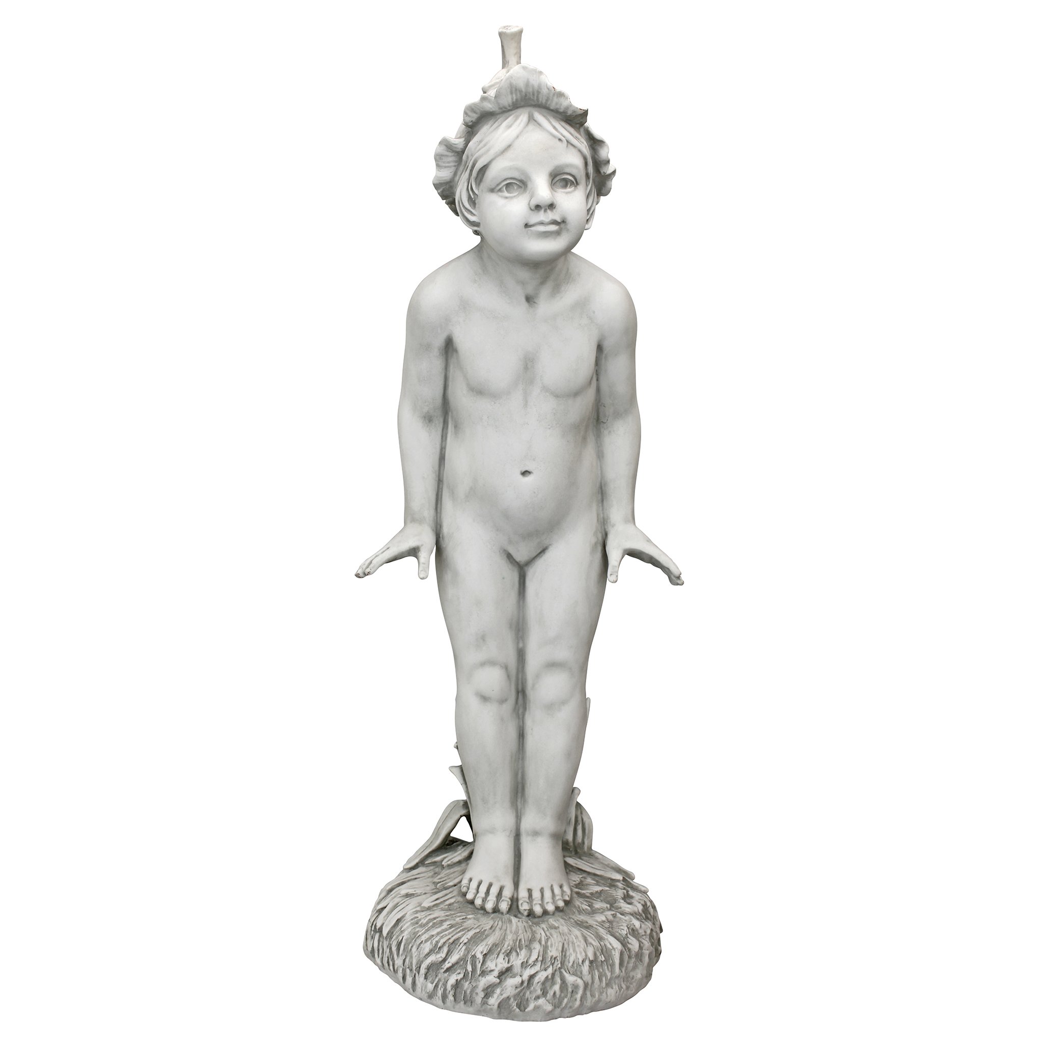 Design Toscano Wildblumen-Elf, Gartenstatue 1916, Kunstharz, Elfenbein, 25.5 x 28 x 77.5 cm