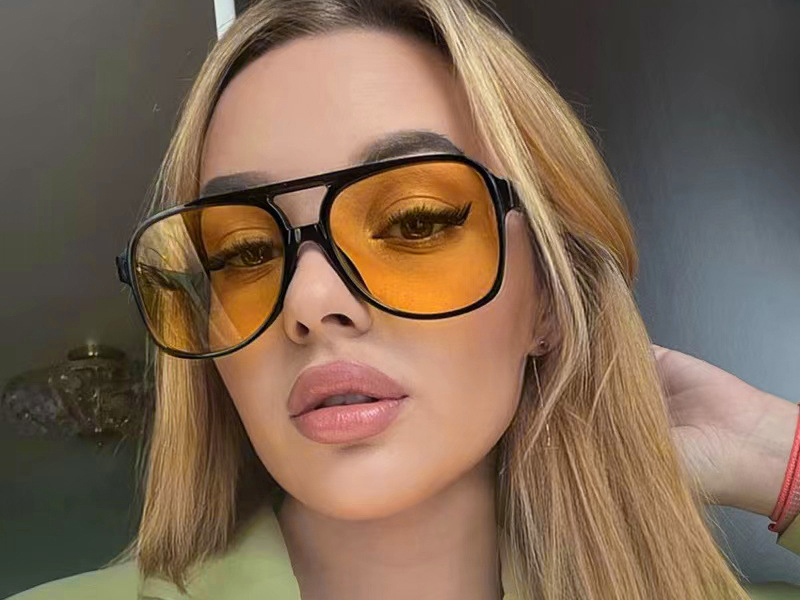 Amazon.com: MEETSUN Retro Oversized Aviator Sunglasses for  display picture 1
