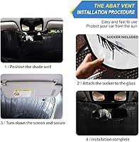 Vista 2 de Boccsty Angry Panda Eyes - Parasol plegable para parabrisas de automóvil, para ventana delantera de camión, bloquea los rayos UV, protector solar