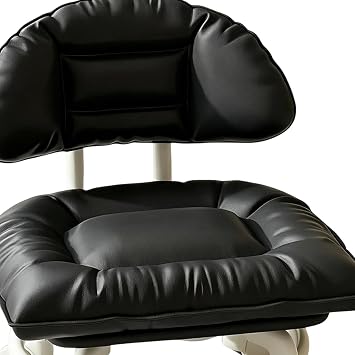 Rolling Backrest Chair - 360 Rotating Stool with Wheels