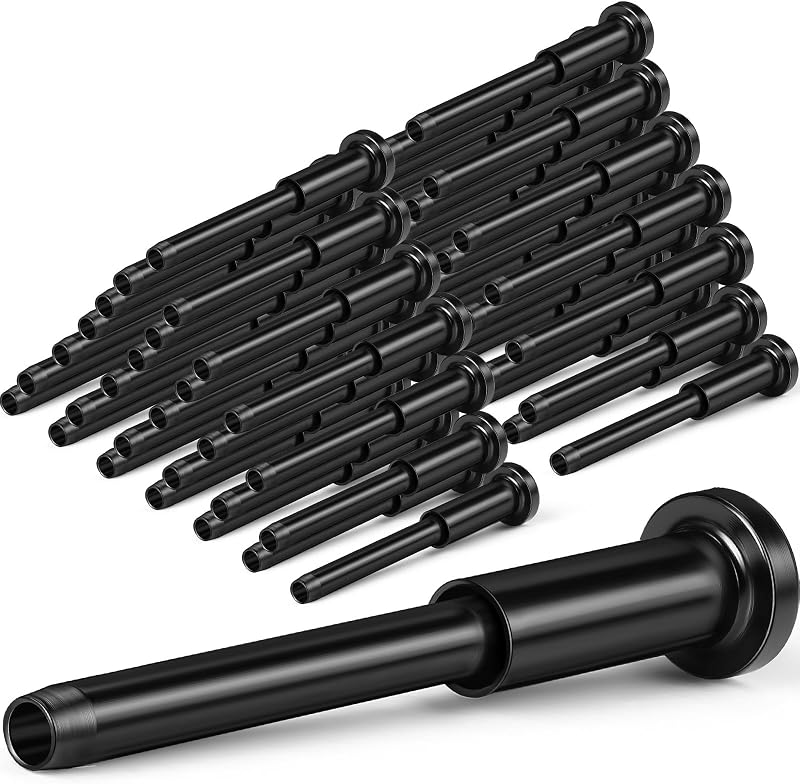 Blulu Paquete de 60 barandillas de cable invisibles de 1/8" de acero inoxidable T316, negro | Receptor y extremo de perno estampado, receptor invisible, herrajes plateados a granel, tensor para poste de metal de madera