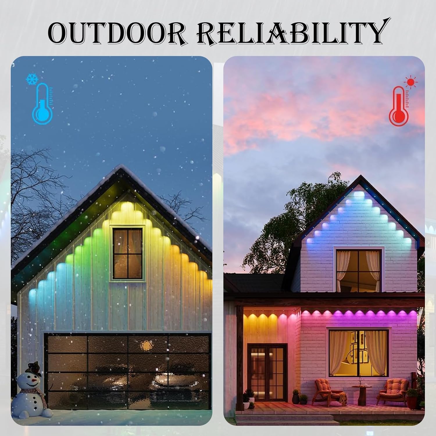 Waterproof 3 Pin Connector Compatible with Govee H706A H706B H706C H705A H705B H705C,Permanent Outdoor Lights Wire Connector with Male Female Connectors for String Light Repair Kit 2 Pcs