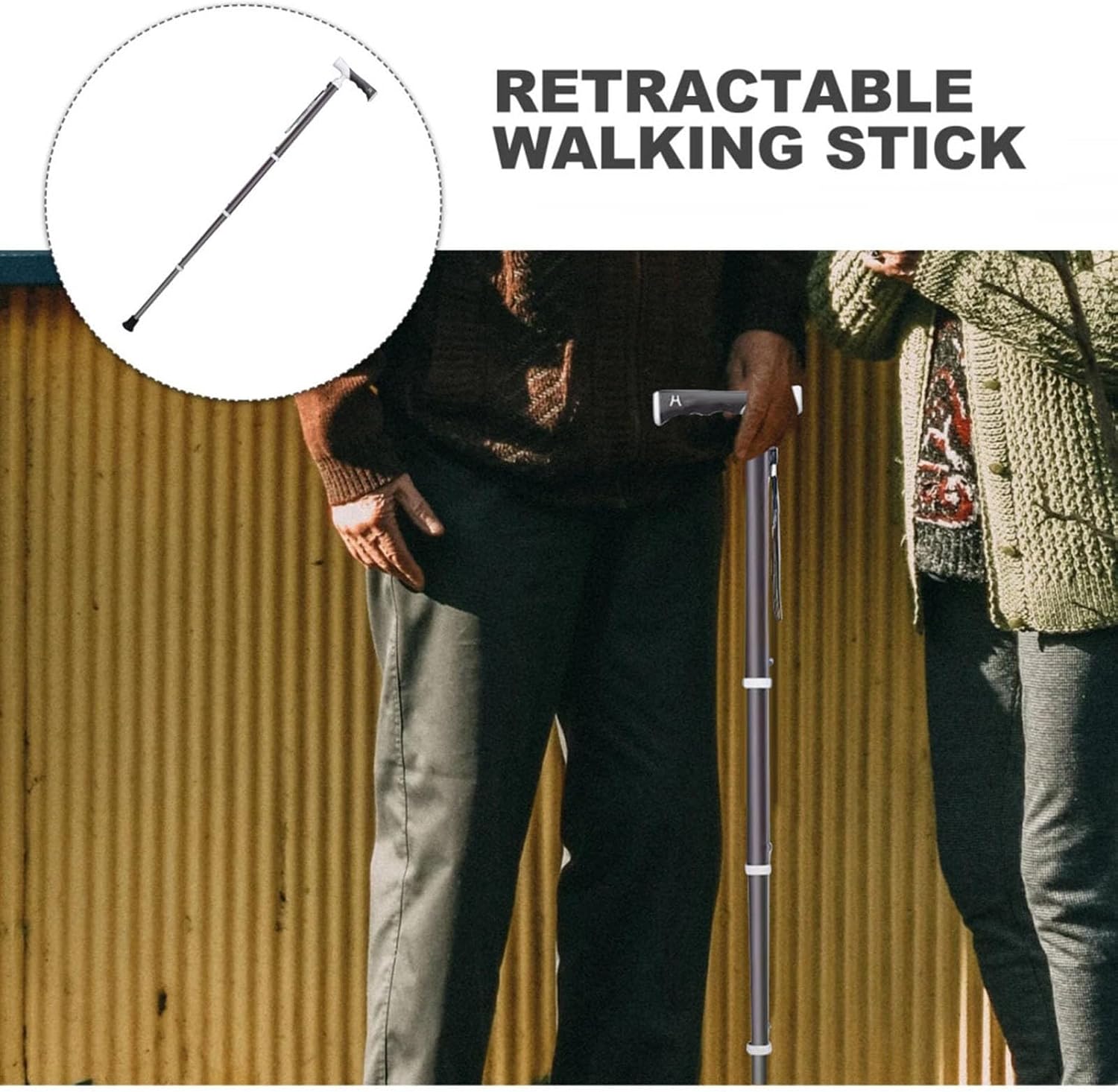 4-Sect Telescopic Trekking Poles Titanium Alloy Hiking Pole Suitable for Walking/Climbing Gift Box Packaging Walking Poles Retractable to 38Cm(38~105cm)