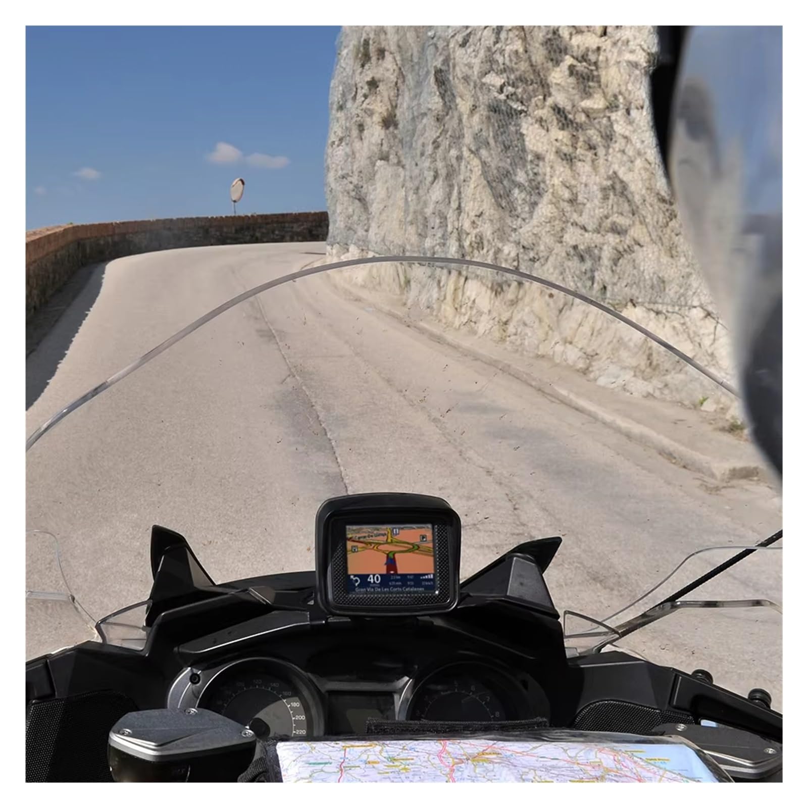 Porta Cellulare Moto Per BMW R1200RT R 1200 RT 2009 2010 2011 2012 2013 2014 2015 2016 2017 2018 2019 2020 GPS Supporto Del Telefono Staffa Di Navigazione Supporto Telefono Bicicletta(A Set (2014-2020