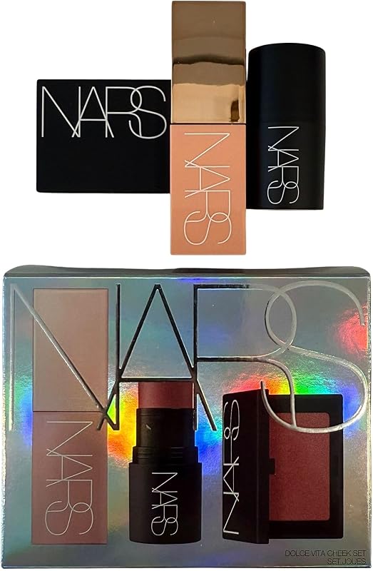 NARS Dolce Vita Cheek Set – 3-Piece Face Makeup Kit with Afterglow Liquid Blush, The Multiple, and Powder Blush – Full Size