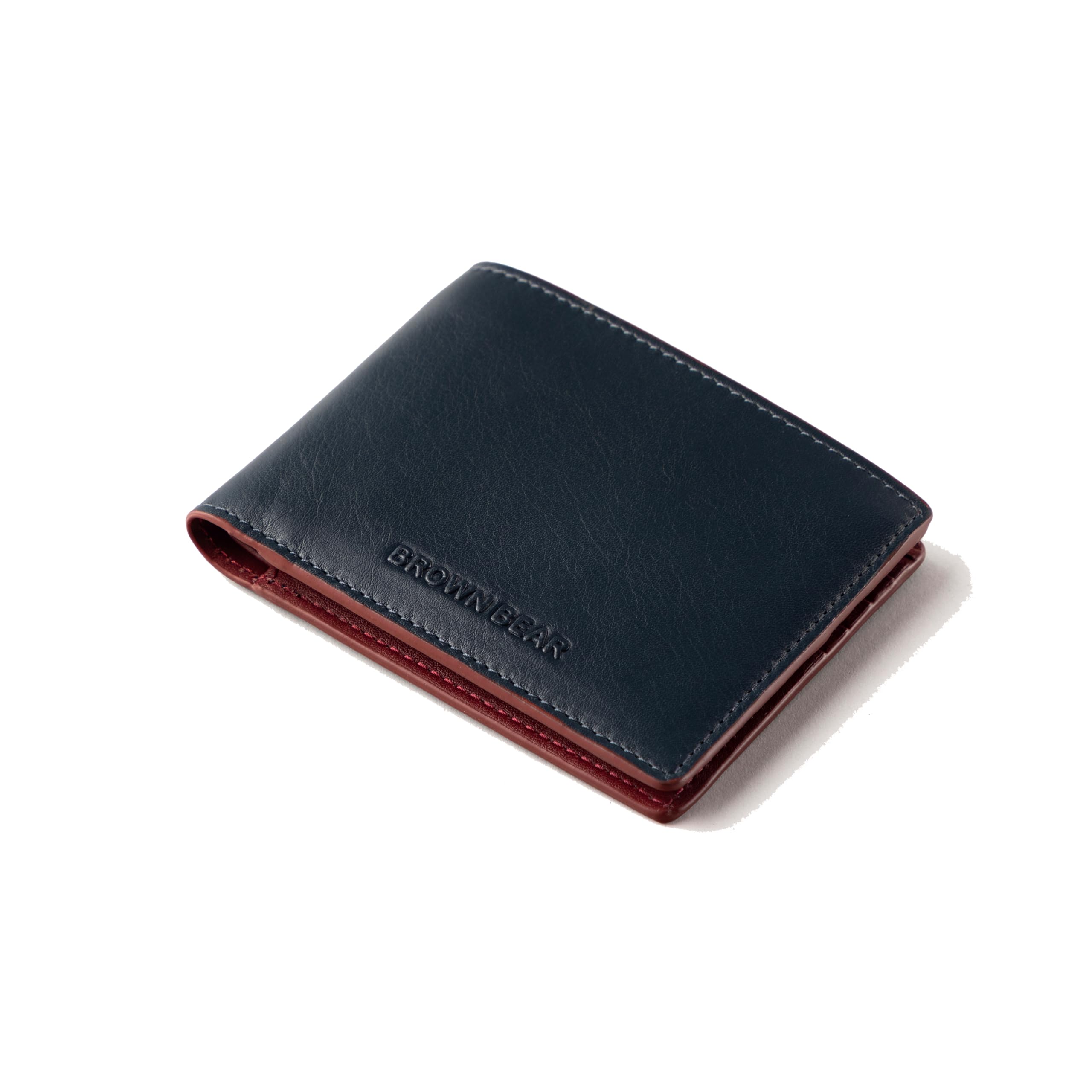 RFID Protected Slim Wallet with Contrast Color, Blue/Red-image-28