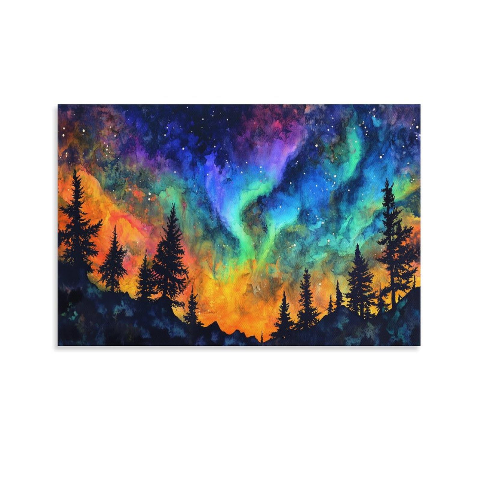 YYVKPMLXC Art Giclee Canvas Northern Lights Pictures on Canvas Prints Wall Art Painting Decor by Paintings Ready To Hang for Home Decor 20x30inch(50x75cm)