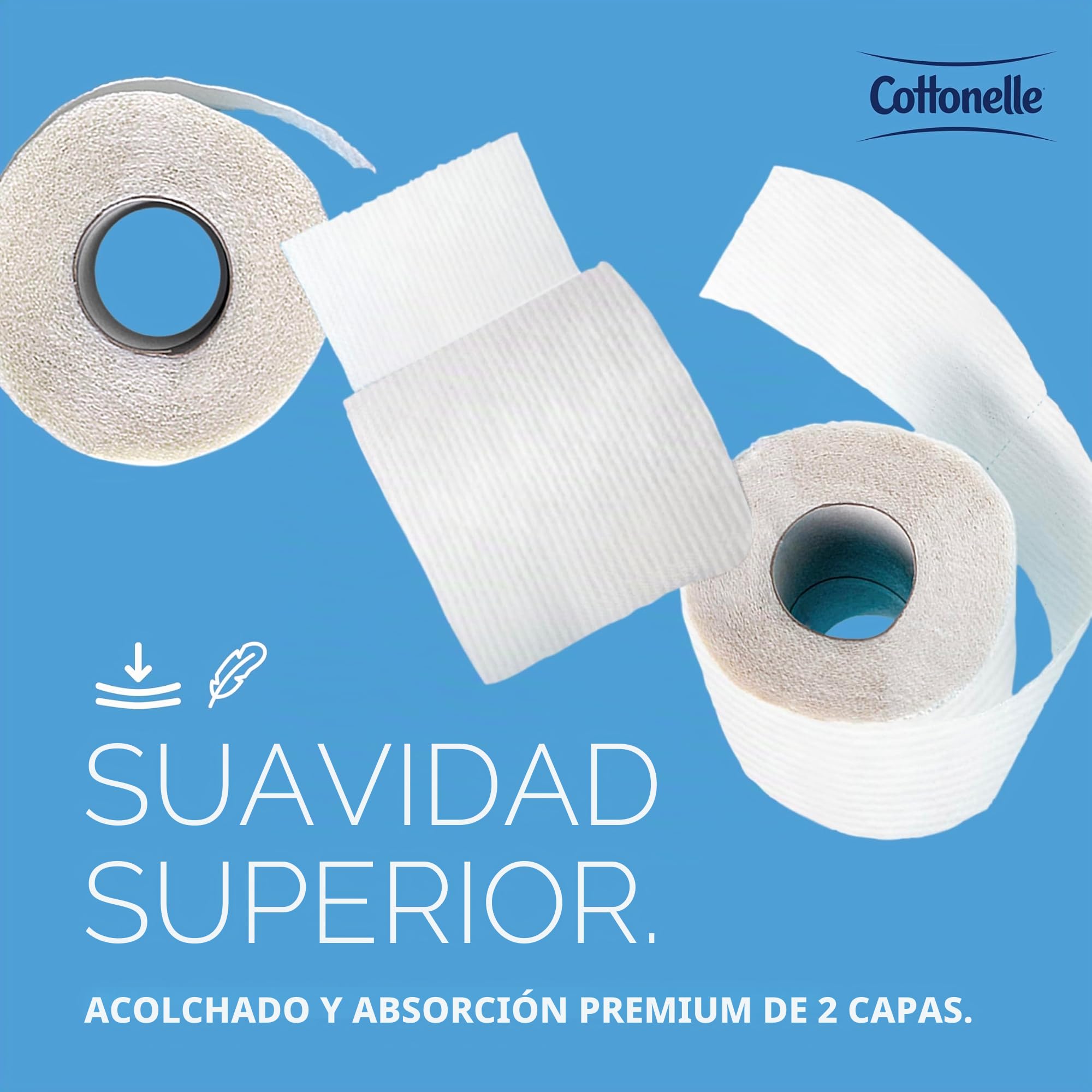Kimberly-Clark 17713 Kleenex Cottone - Rollo de papel higiénico para baño, blanco, 27060