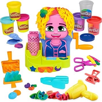 Play-Doh Le Salon de Coiffure Magique – Coffret Pâte à Modeler avec 6 Pots Colorés