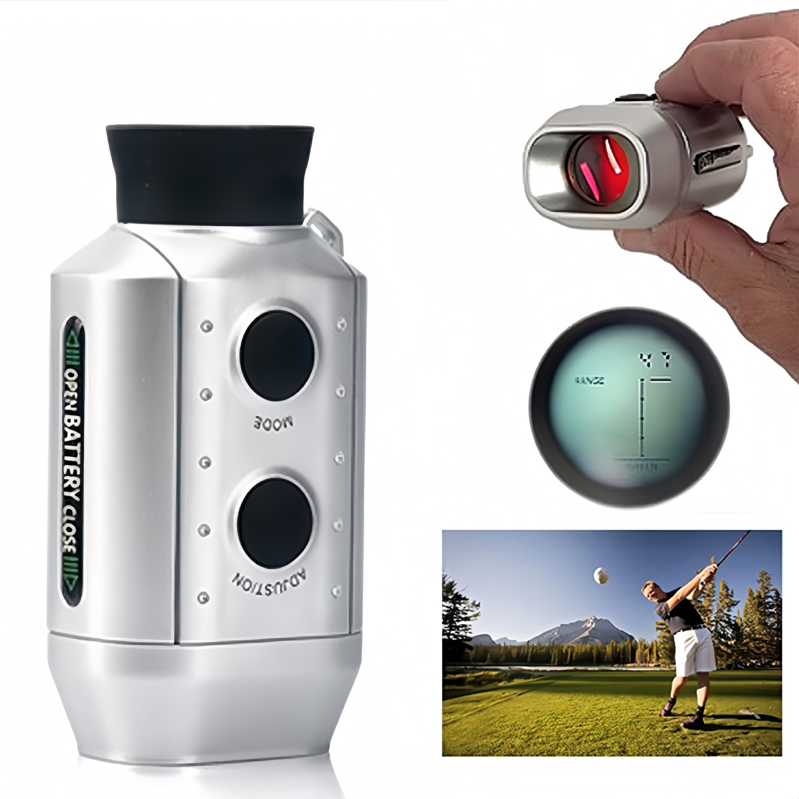 Flintronic Telemetro da Golf, Telemetro Golf 930 Yards, 7X Telemetro Caccia, Telemetro Digitale con Batteria Integrata, per Golf, Tiro al Bersaglio, Caccia