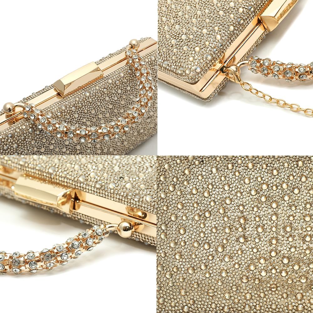 CARIEDO Women's Sparkling Clutch Purse Elegant Glitter Evening Bags Bling Evening Handbag for Dance Wedding Party Prom Bride - Image 4