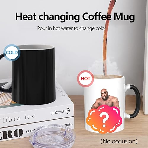 Miniatura 2 de Taza de café divertida, taza personalizada, taza de madera de Barry, la imagen aparece al calentar, regalos de elefante blanco para adultos,