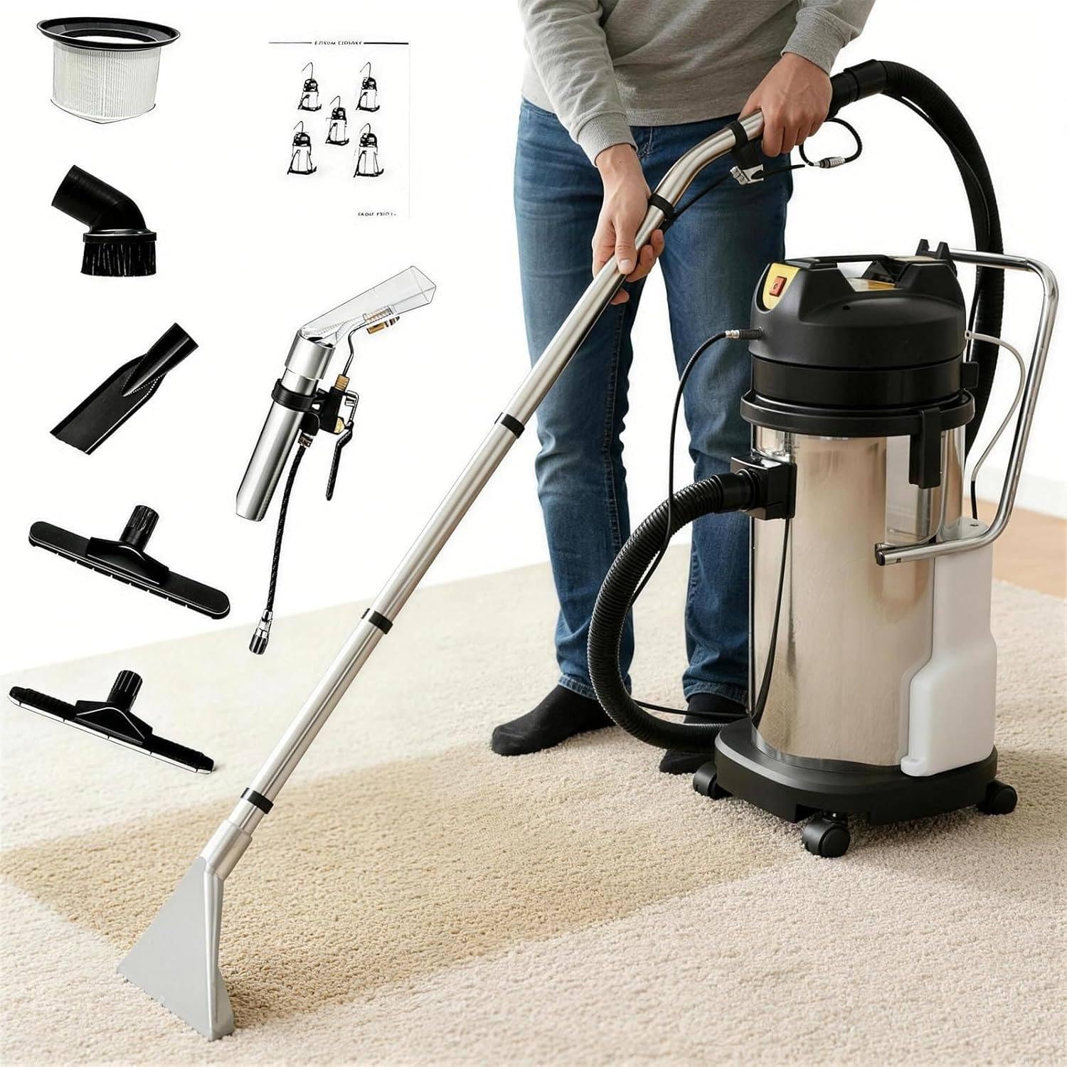 Gewerblicher Waschsauger 20L/30L/40L für Teppich, Sofa und Autositze 30L
