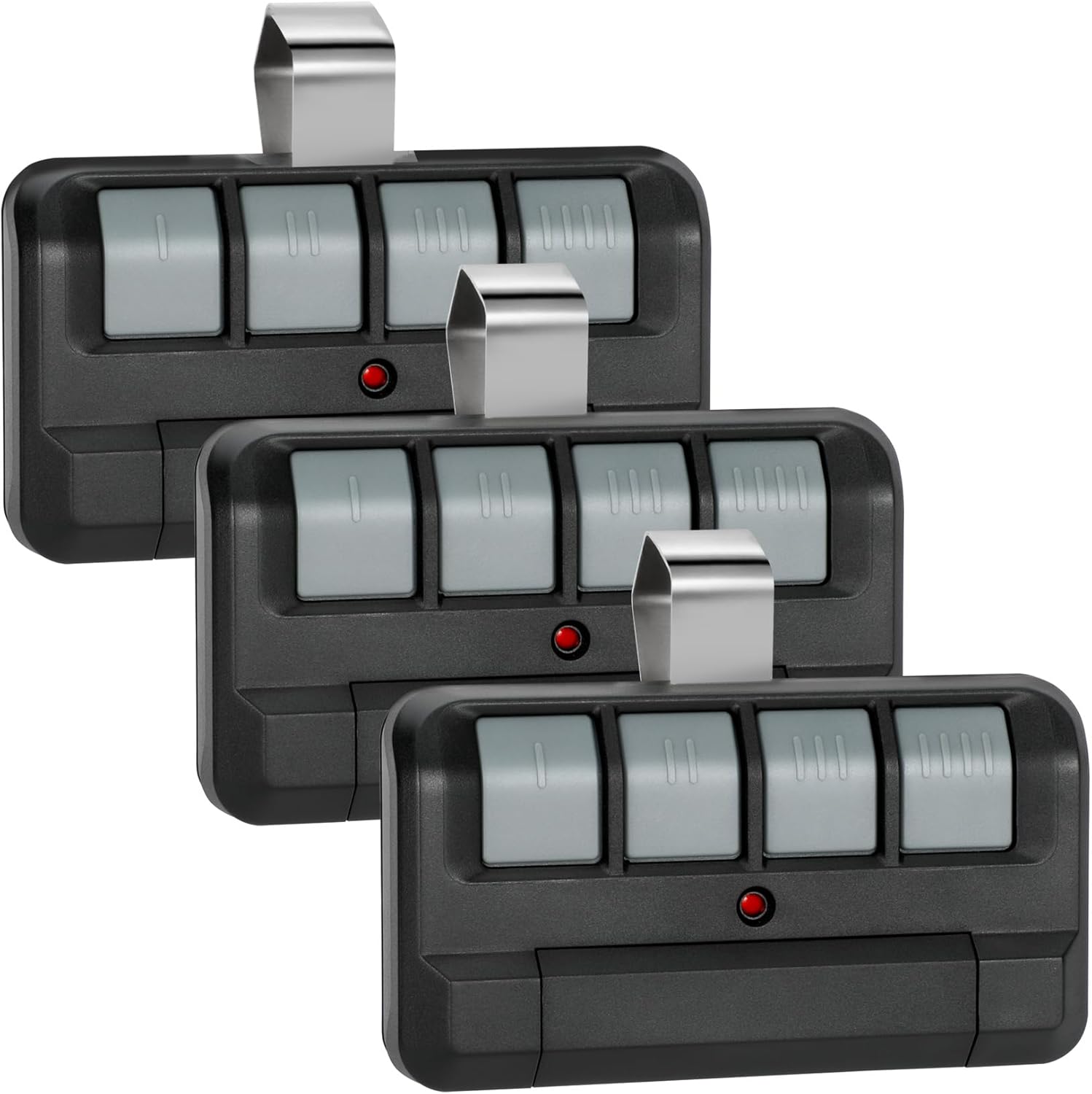 3Pcs 894LT 4-Button Garage Door Opener Remote Control for Garage Door, 894LT 4 Button Remote Control Replaces 811LM 892LT 61LM 361LM Dip Switch Remote, Security+ 2.0