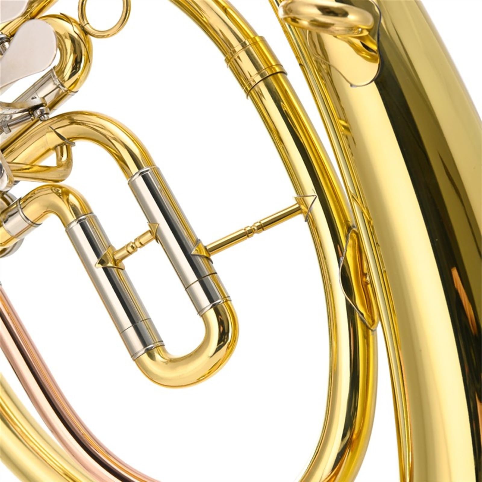 B-Dur-Euphonium-Instrument Mit Drei Flachen Tasten, Großes Hornband, Professionell Spielendes Euphonium Mit Zubehör Euphonium-Bausatz
