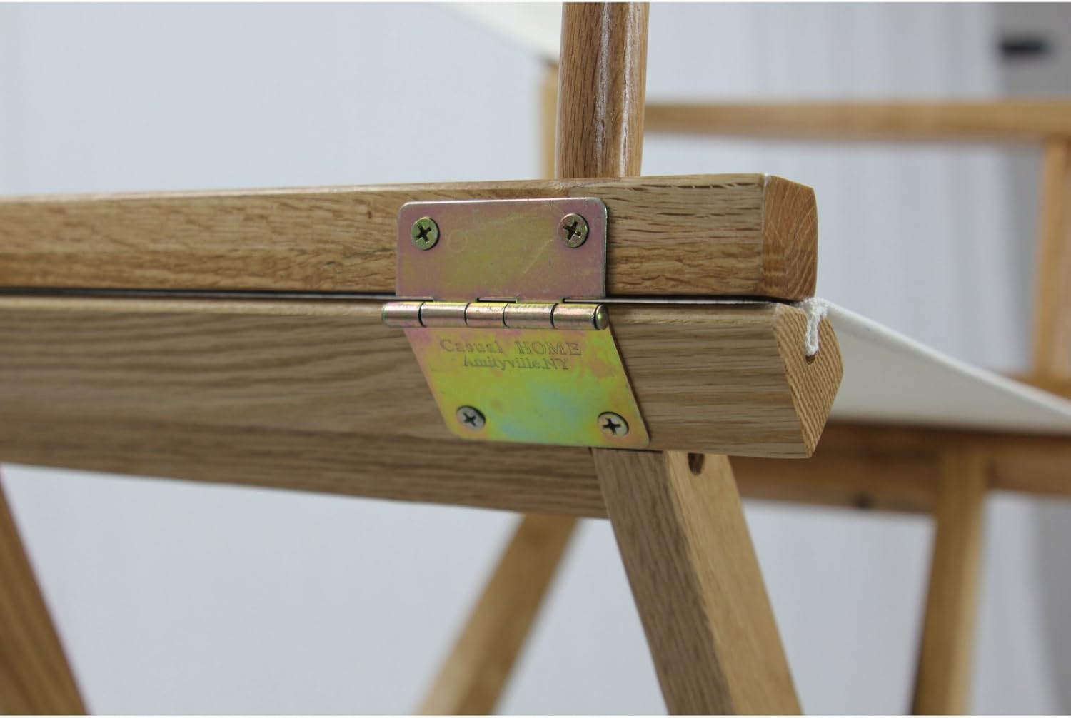 Extra-Wide Premium 24 in. American Oak Counter Height Directors Chair