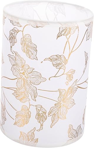 DOITOOL Lujosa lámpara de mesa de lino pantalla tambor pantallas para lámparas de pie patrón para cafetería