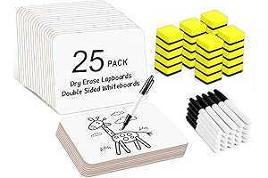 HERKKA 25-Pack Double-Sided Class Set of Dry Erase Boards