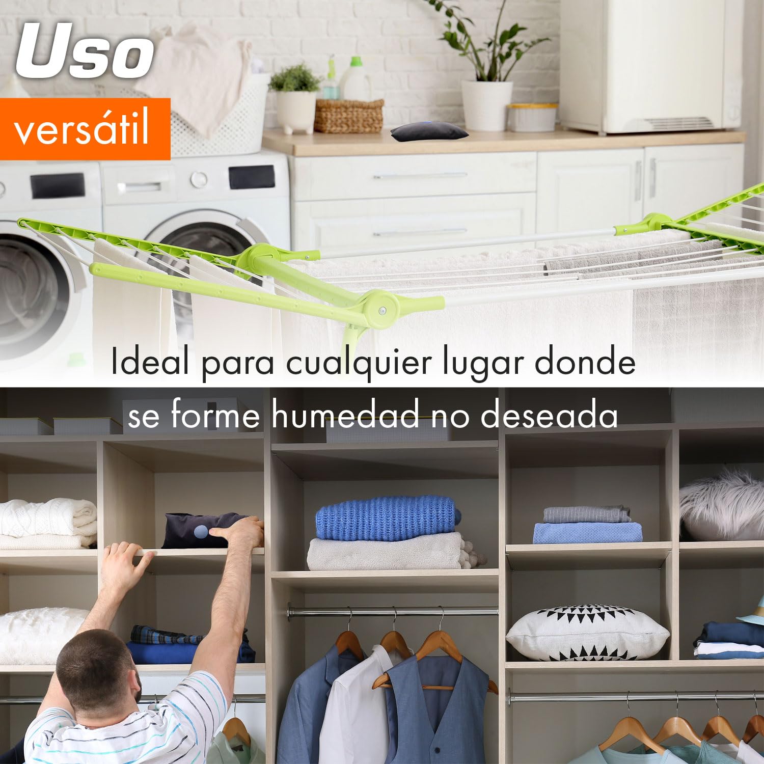 Upgrade4cars Bolsa Anti-humedad Reutilizable para Coche, Cajones 2 x 1 Kg