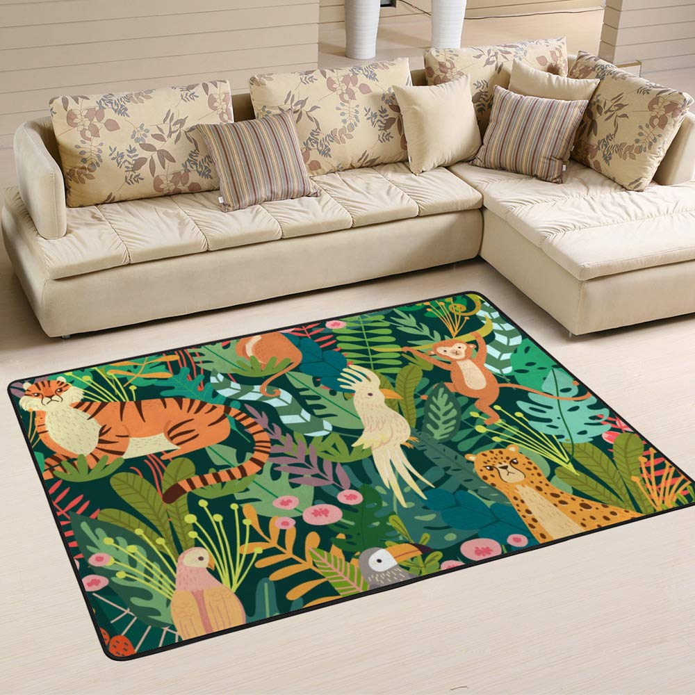 Tapis de sol pour chambre et salon Ruchen, grand format chaleureux