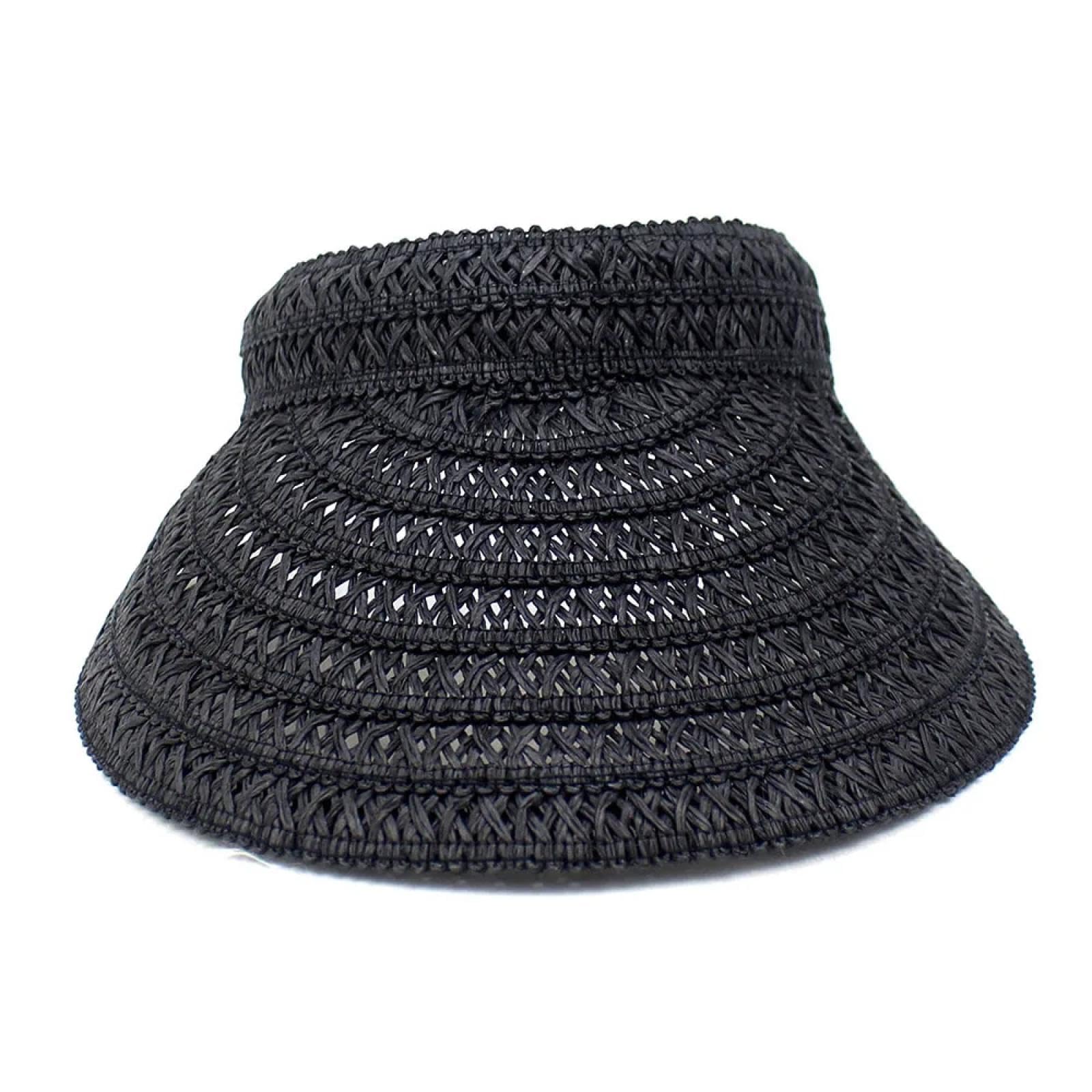 Gorros De Punto para Sombrero Tejido Beanie Gorra De Béisbol con Visera De Paja para Mujer Sombrero De Sol De Tenis Ancho Al Aire Libre