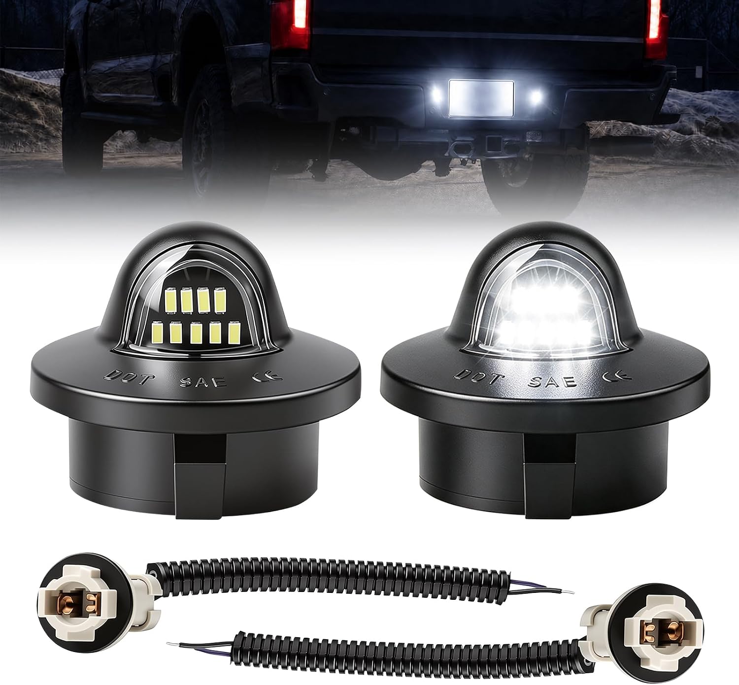 LED License Plate Lights for Ford F150 F250 F350 F450 F550 Ranger