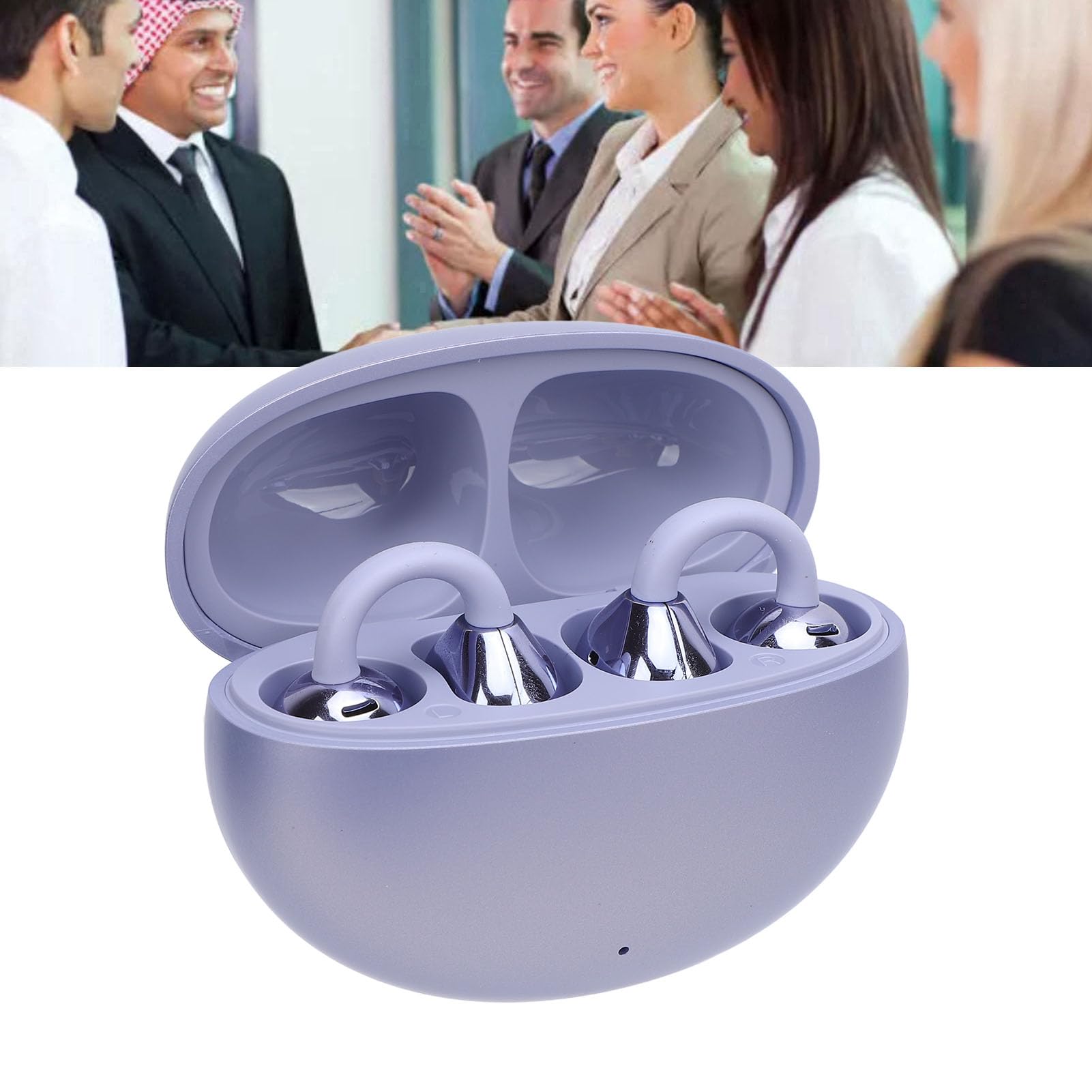 Auricolari per Traduzione Bluetooth con Riduzione Intelligente del Rumore, 3 modalità di Traduzione, Ideali per Viaggiatori e Chiamate Internazionali, 2 unità (PURPLE)