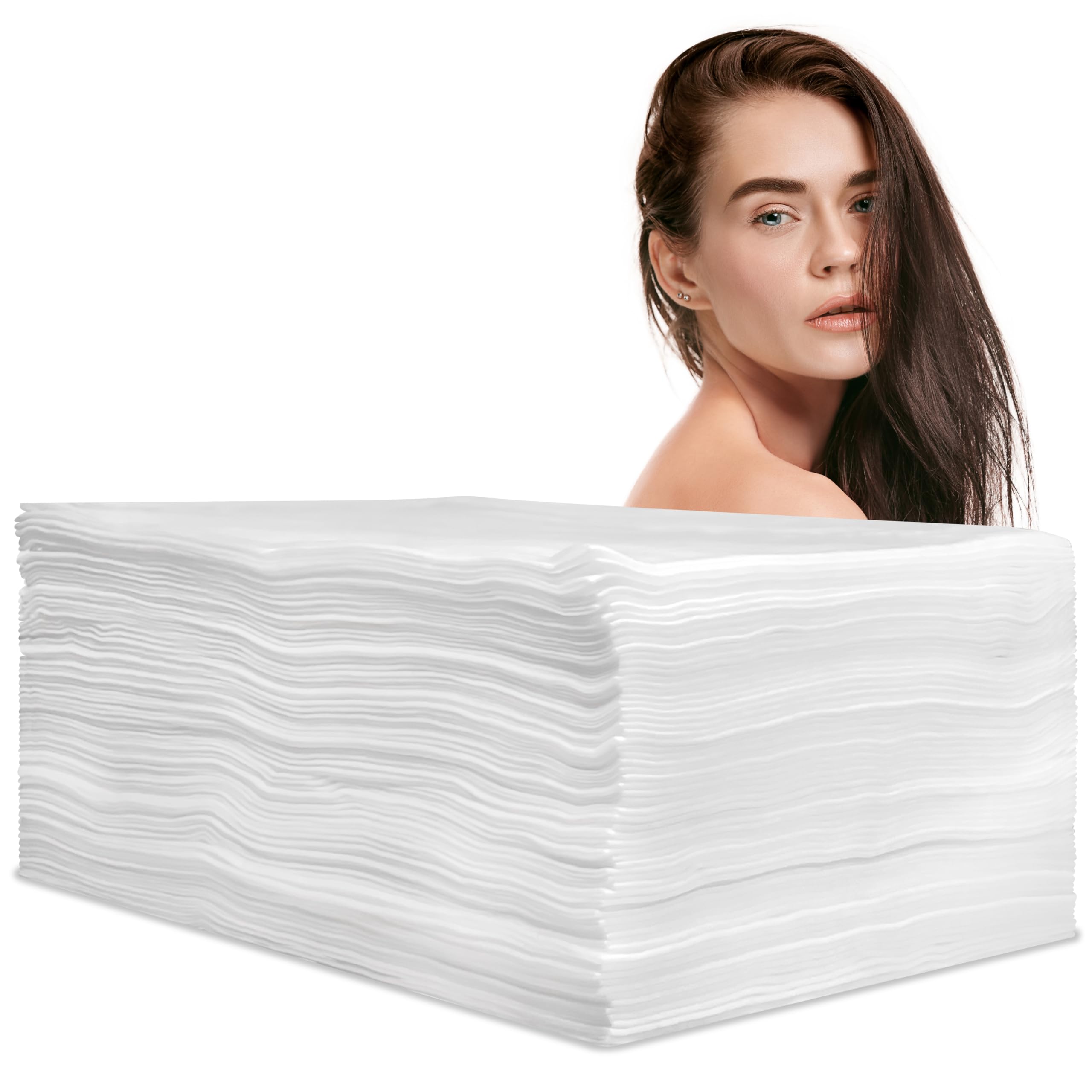 Asciugamani Monouso in Spunlace | 40x80 cm, 800 unità | Parrucchiere, Estetica, Saloni di Belleza, Pedicure, Hotel, Saloni per Massaggi