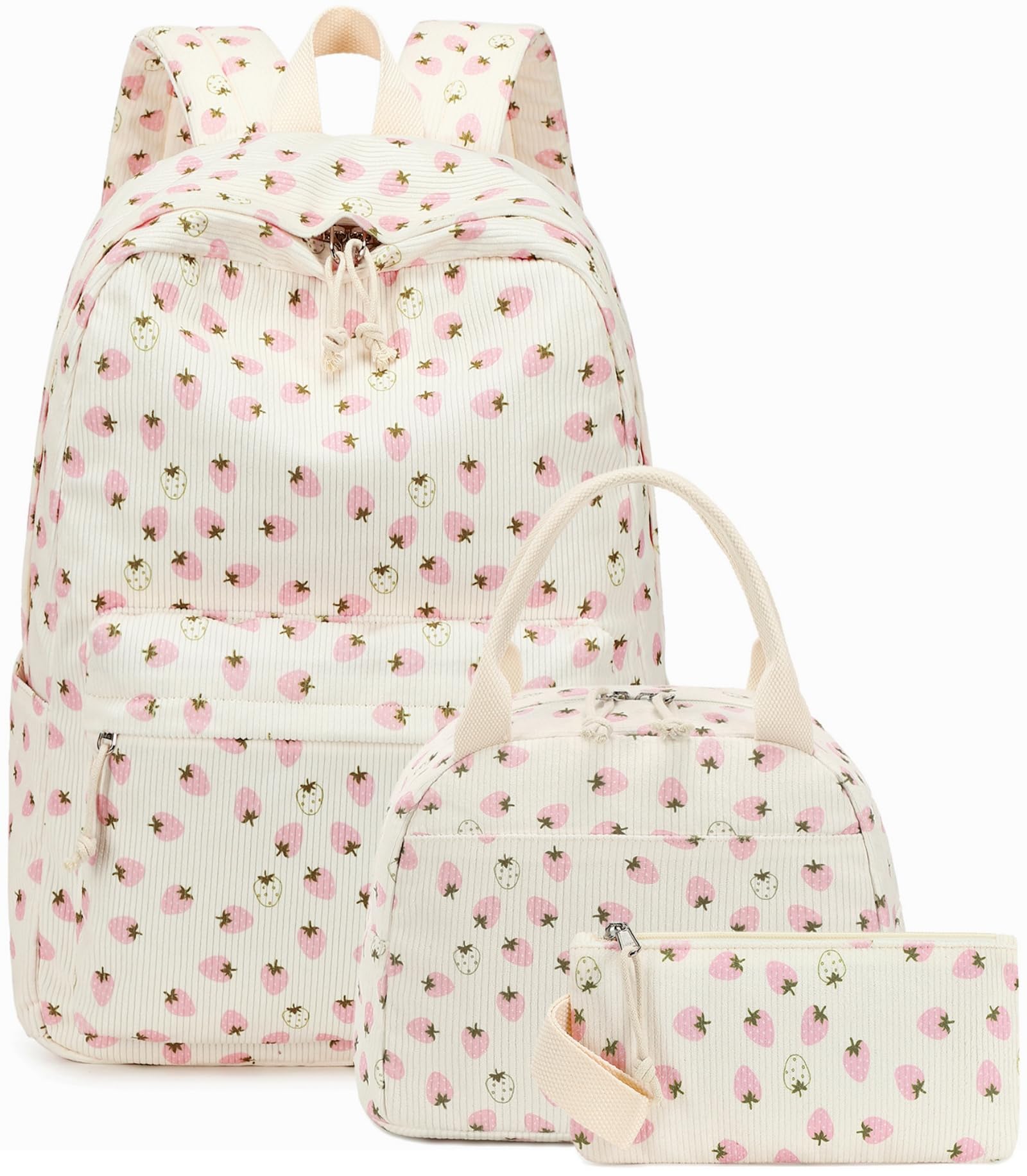 Bluboon School Backpack Set Girls Womens Laptop Bookbag Casual Daypack Fits 15 inch Laptop with Lunch Tote Bag and Pencil Bag