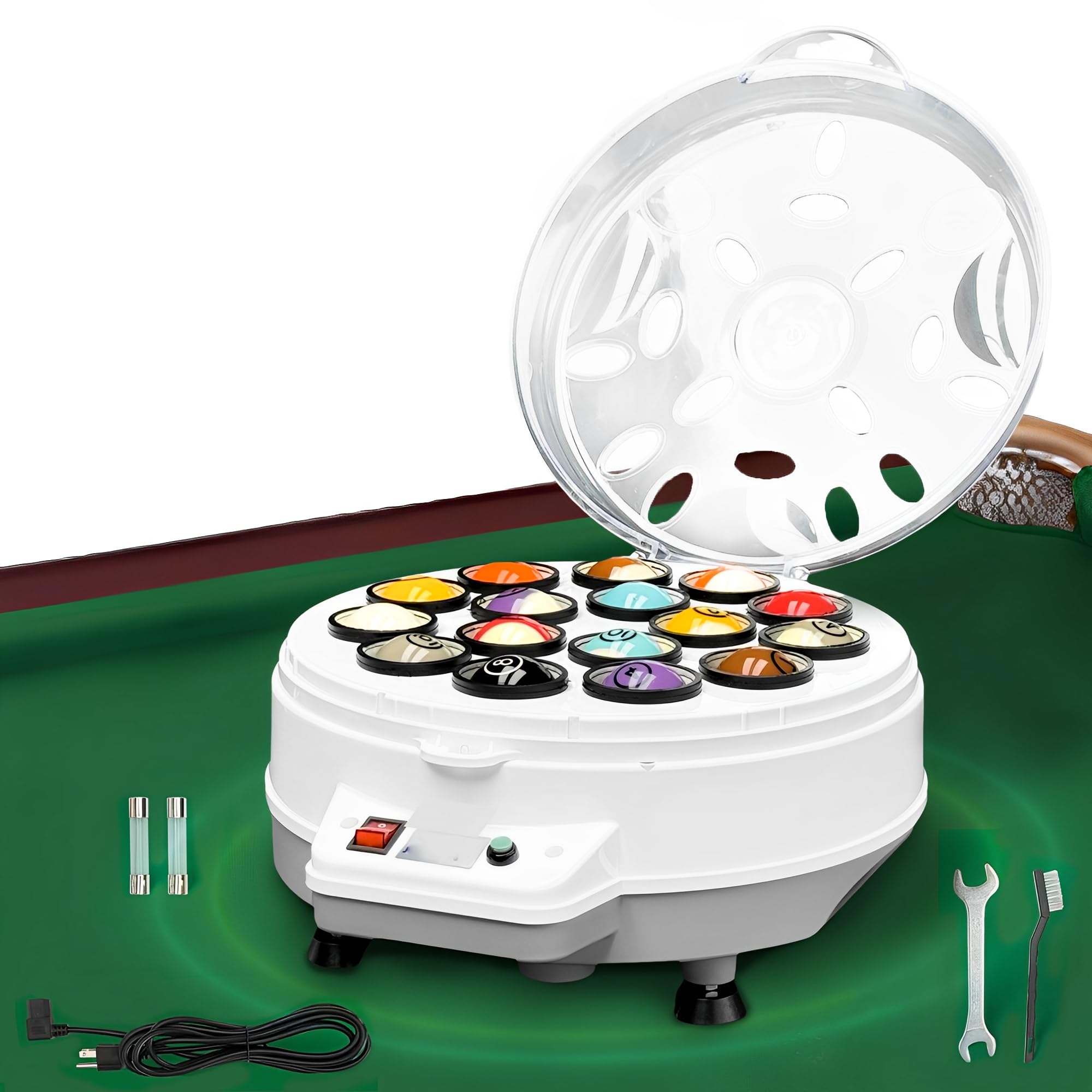 Mall Pool Ball Machine Billiard Balls Set Automatic Pool Ball Cleaner Machine - Polishes 16 ...
