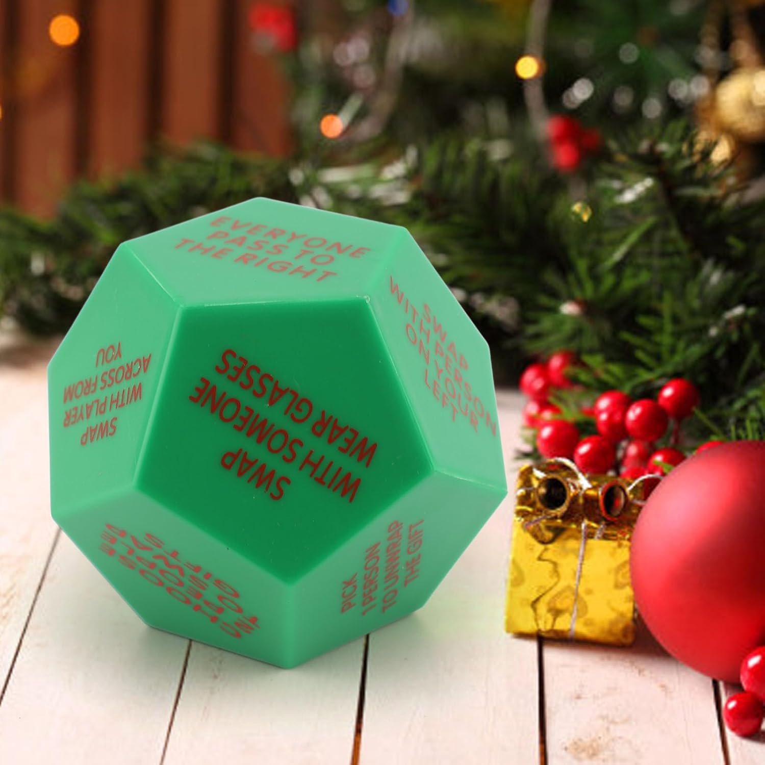 TOPINCN Santa Swap Present Exchange Dice, 12 Different Sides Dice Exchange Dice Game Family Game with Holiday Festival Rules and Instructions for Xmas Game Holiday Party Festival