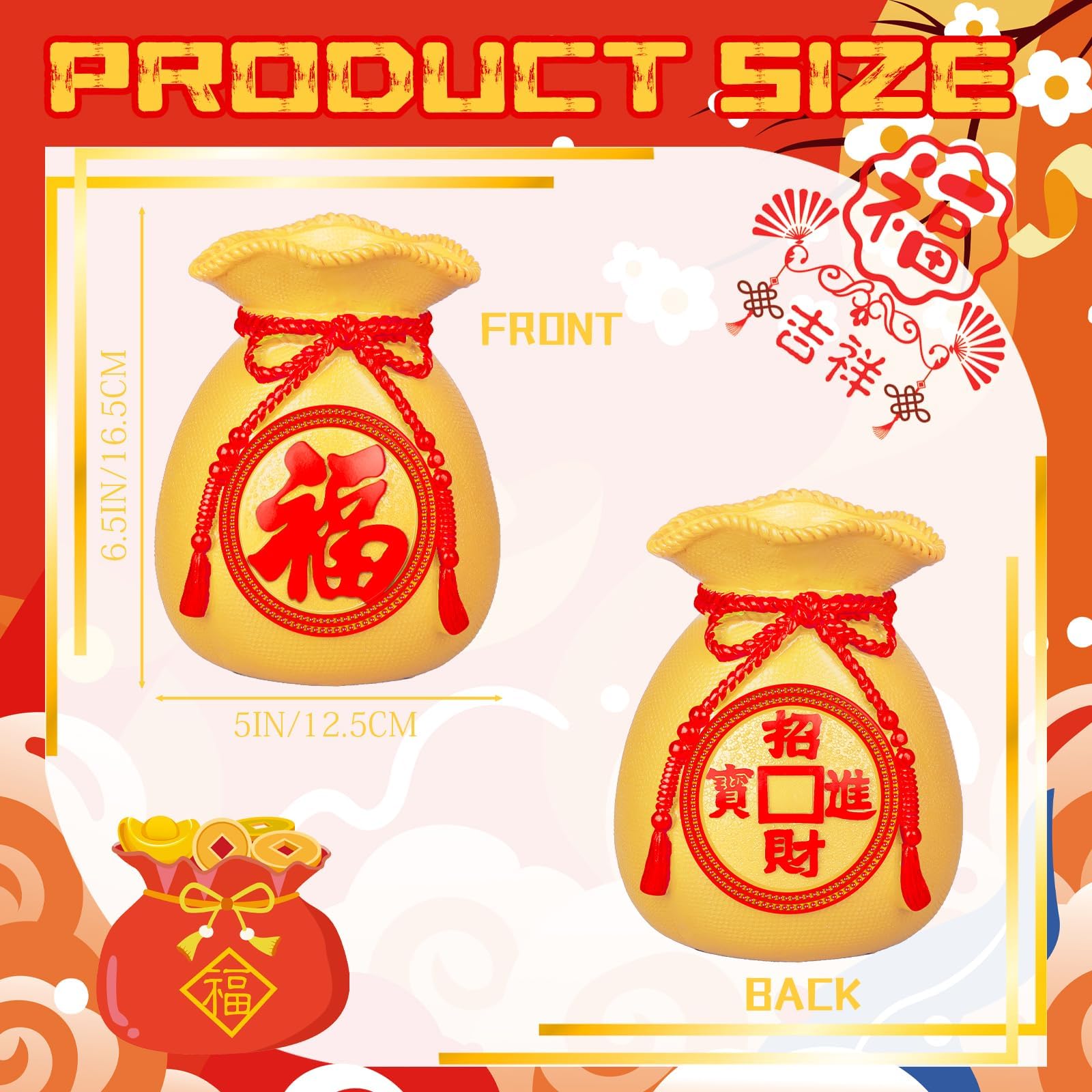 Amazon.com: Chinese New Year Lucky Bag Vase Spring Festival Feng
