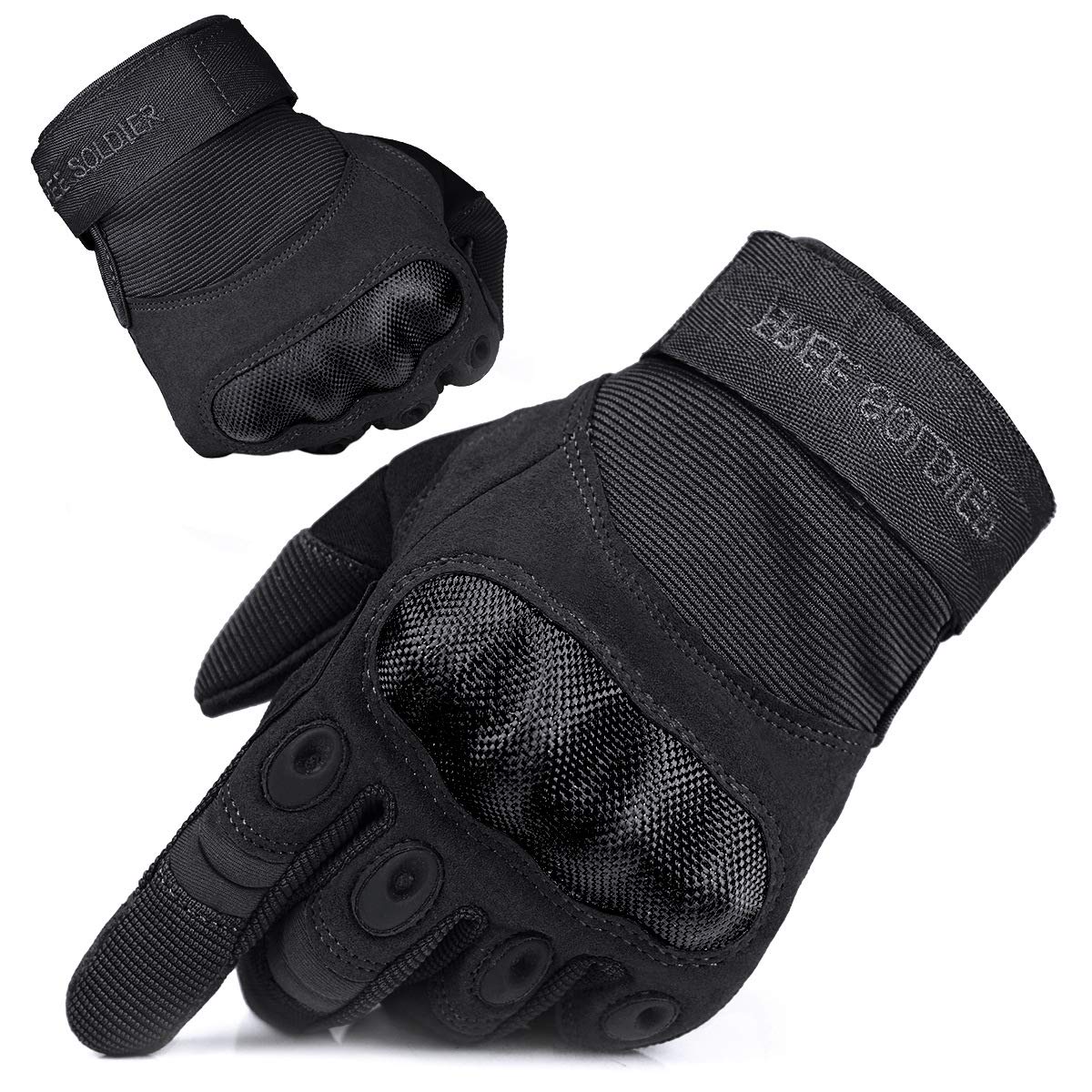 FREE SOLDIER Full Finger Outdoor Sports Cycling Biker Gloves Motorcycle Gloves Fingerless Glove for Hiking Climbing Cross Country Working Men's Gloves