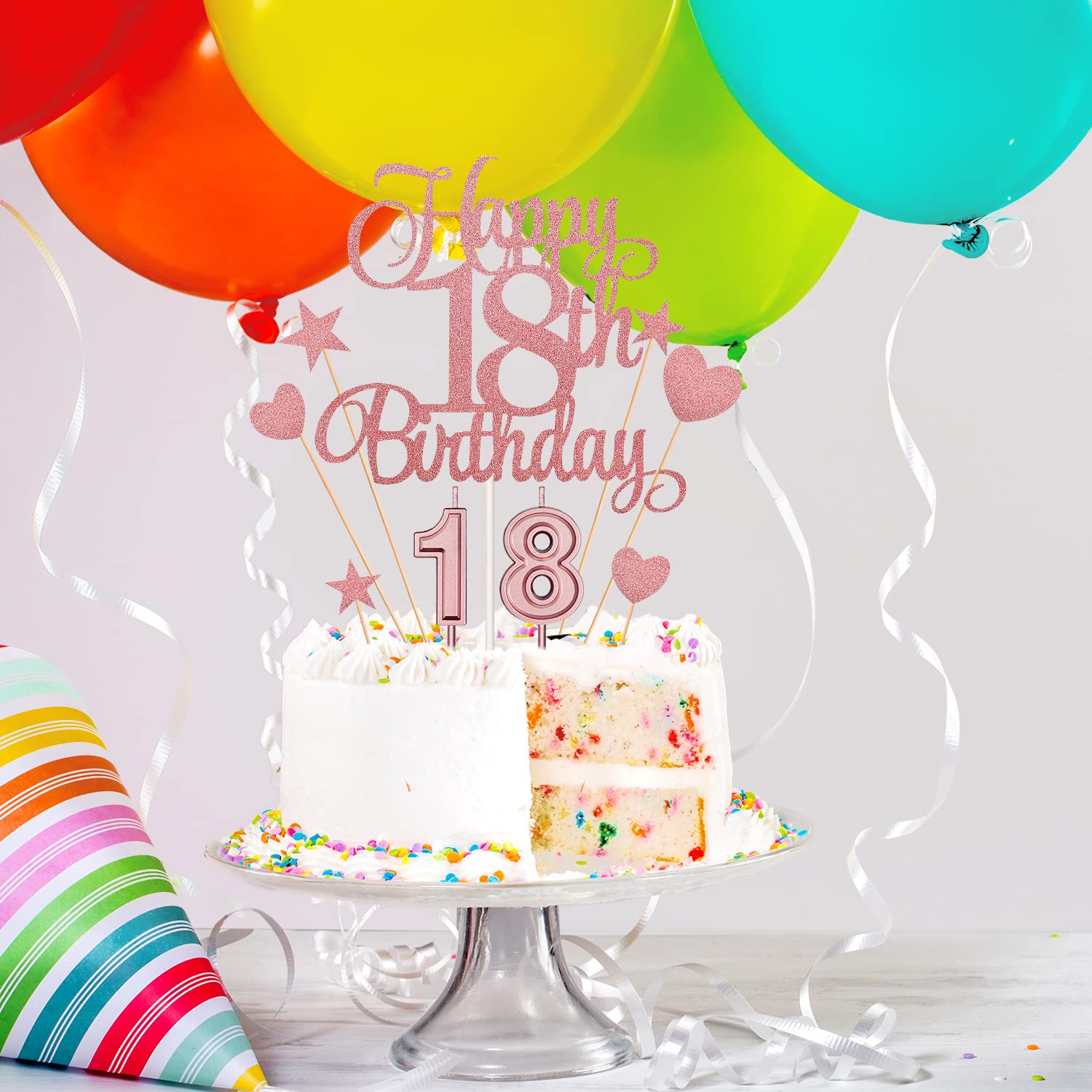 18 Cake Toppers For Girl, Pink 18th Birthday Cake Toppers, Funny 18th Cake Topper For Women,18 Cake Topper For Women, 18th Birthday Decorations,18th Birthday Cake Topper - View #7