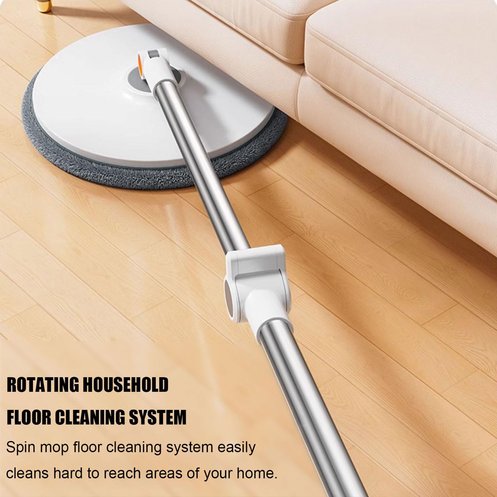 Trapeador Giratorio y Cubo, Diseño de Doble Compartimento para Agua Limpia y Sucia, Sistema de Limpieza de Pisos domésticos para Madera Dura, Madera, laminados y baldosas