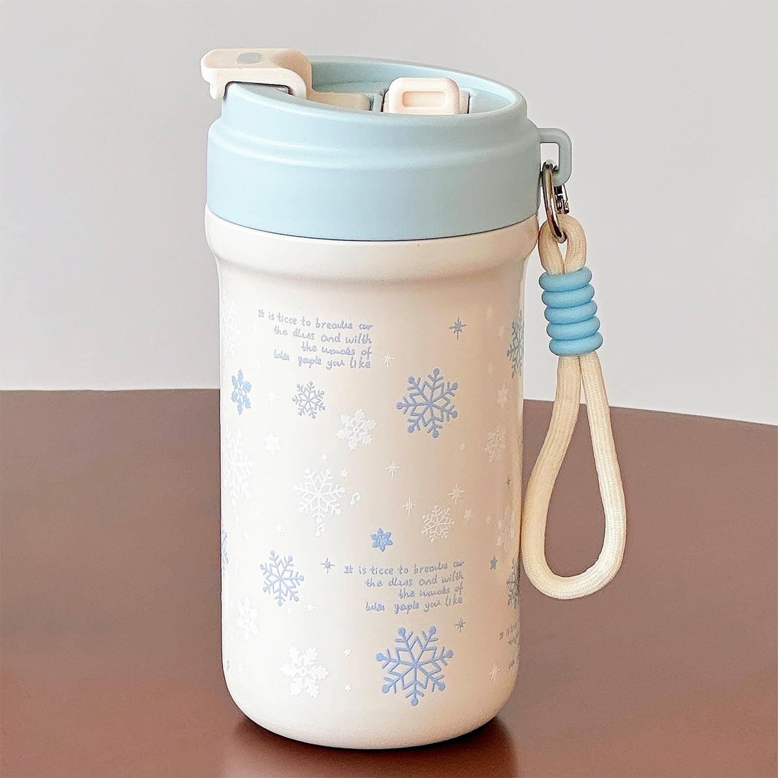 600ml / 20oz, Kubek Termiczny Ze Słomką, Butelka Na Wodę, Dwa Tryby Picia, Łatwy do Przenoszenia, Idealny Prezent Dla Kobiet I Mężczyzn