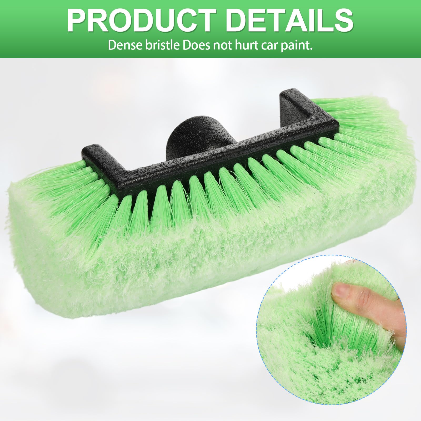 Vesici 8 cabezales de cepillo de lavado de coche con cerdas suaves para detalles, cepillo de limpieza exterior de automóviles, equipo de lavado para automóvil, camión, caravana, barco, cámper, 10