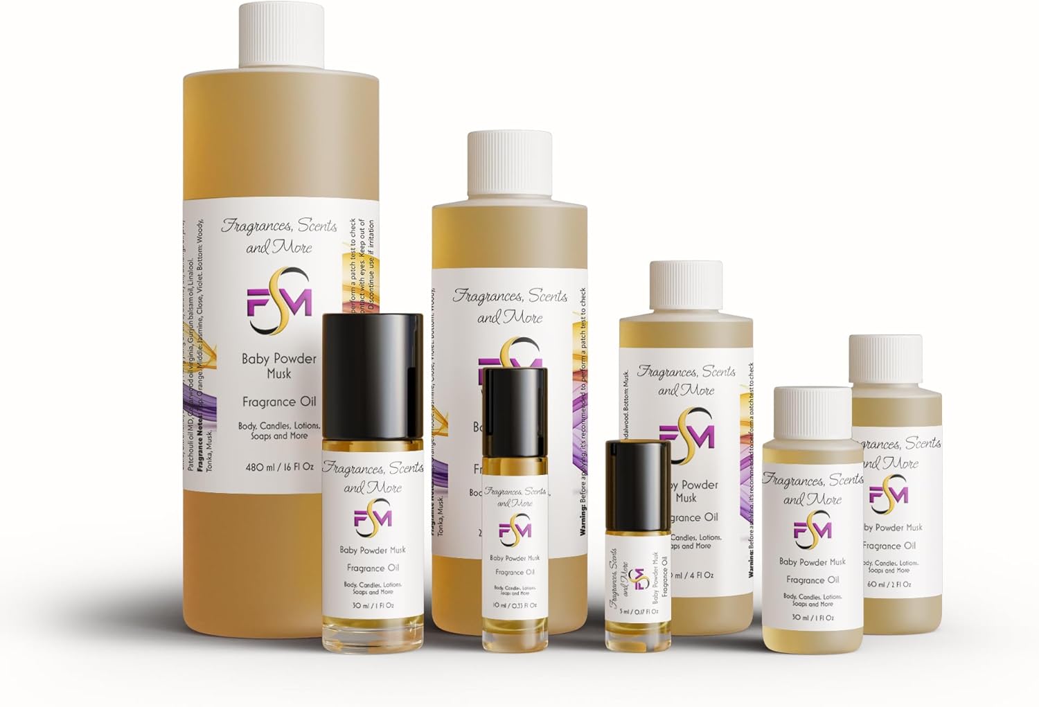 Baby Powder Musk Fragrance Oil - 4 Fl Oz Plastic Bottle (120ml)