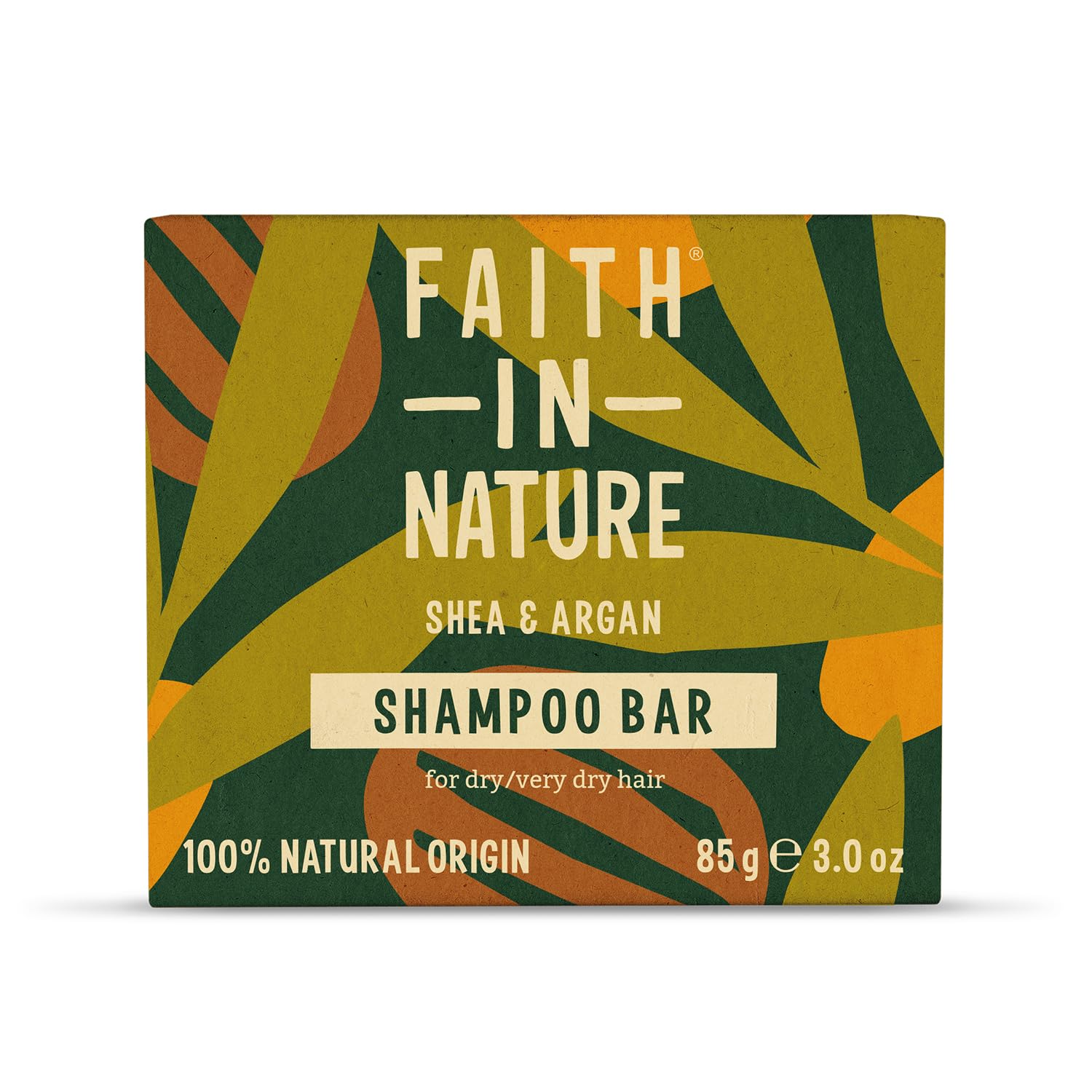 Faith In Nature Natural Shea And Argan Shampoo Bar, Nourishing, Vegan And Cruelty Free, No Sls Or Parabens, For Dry To Very Dry Hair, 85 G