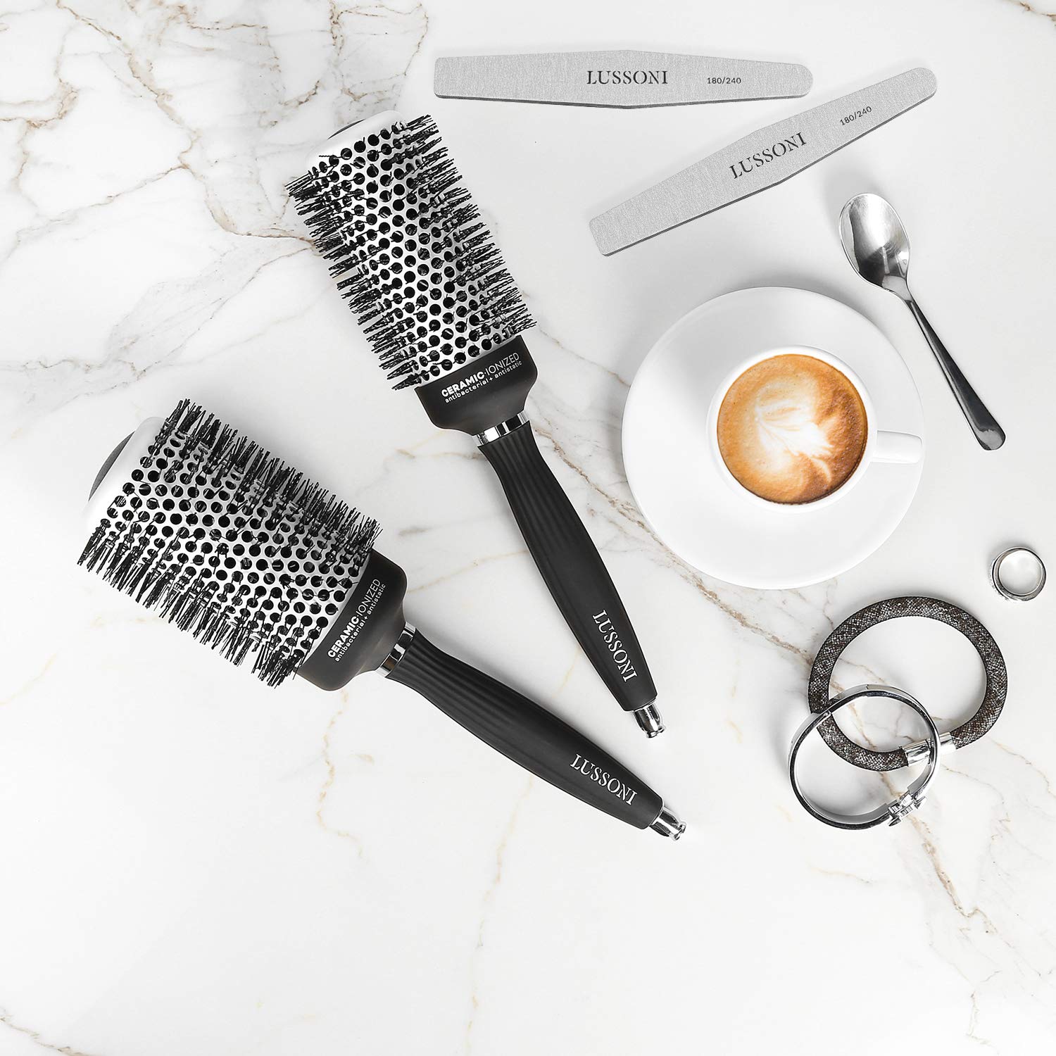 T4B LUSSONI ZEBRA Diamond Files Zebra Trapez Nagelfeile, Körnung 180/240 Für Künstliche Und Natürliche Nägel (50 Stk.)