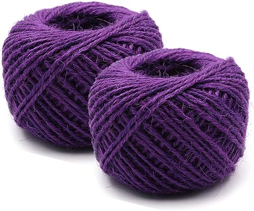 Miniatura 31 de Rollo de yute de cáñamo de 164 pies y 0.079 in para envolver regalos de Navidad, manualidades, exhibición de imágenes y adornos (marfil)