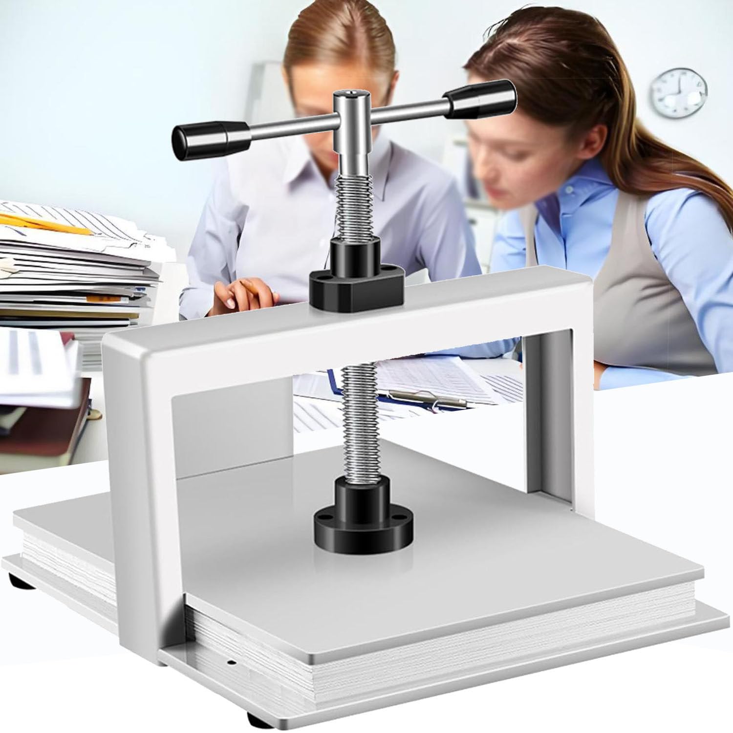 Macchina manuale per rilegatura, per carta A3, strumento di appiattimento per libri, note e fatture, appiattitore della carta portatile