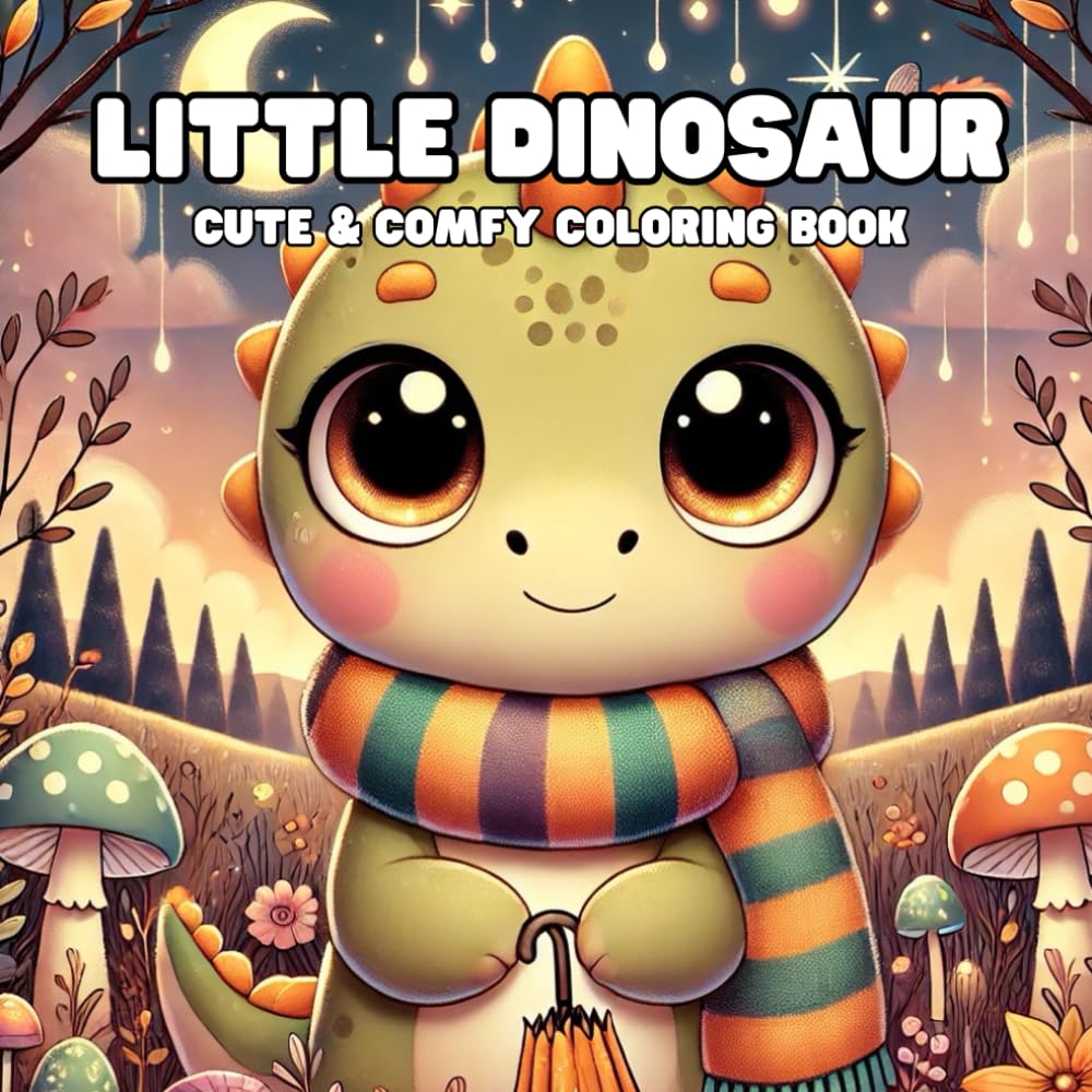 Little Dinosaur: Cute & Comfy Coloring Book – A Roaringly Fun & Relaxing Escape! (Little Animals Coloring)