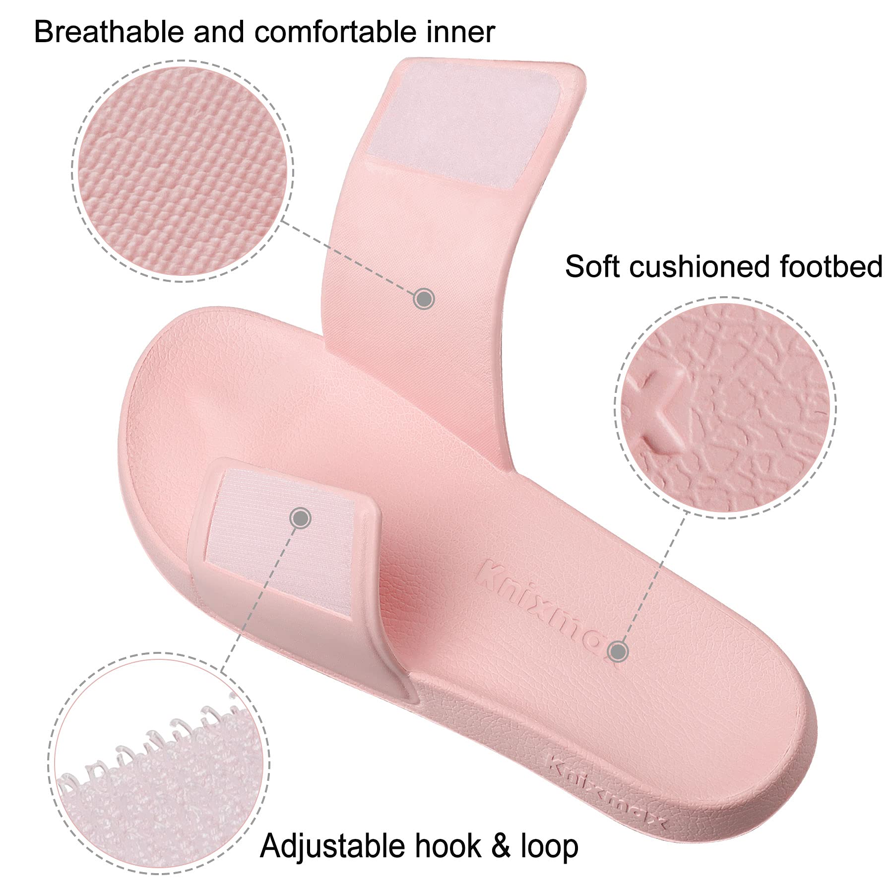 Knixmax Scarpe da Spiaggia e Piscina Uomo Donna Ciabatte da Doccia Pantofole da Bagno Pantofole da Interno E da Esterno Sandal Unisex-Adulto