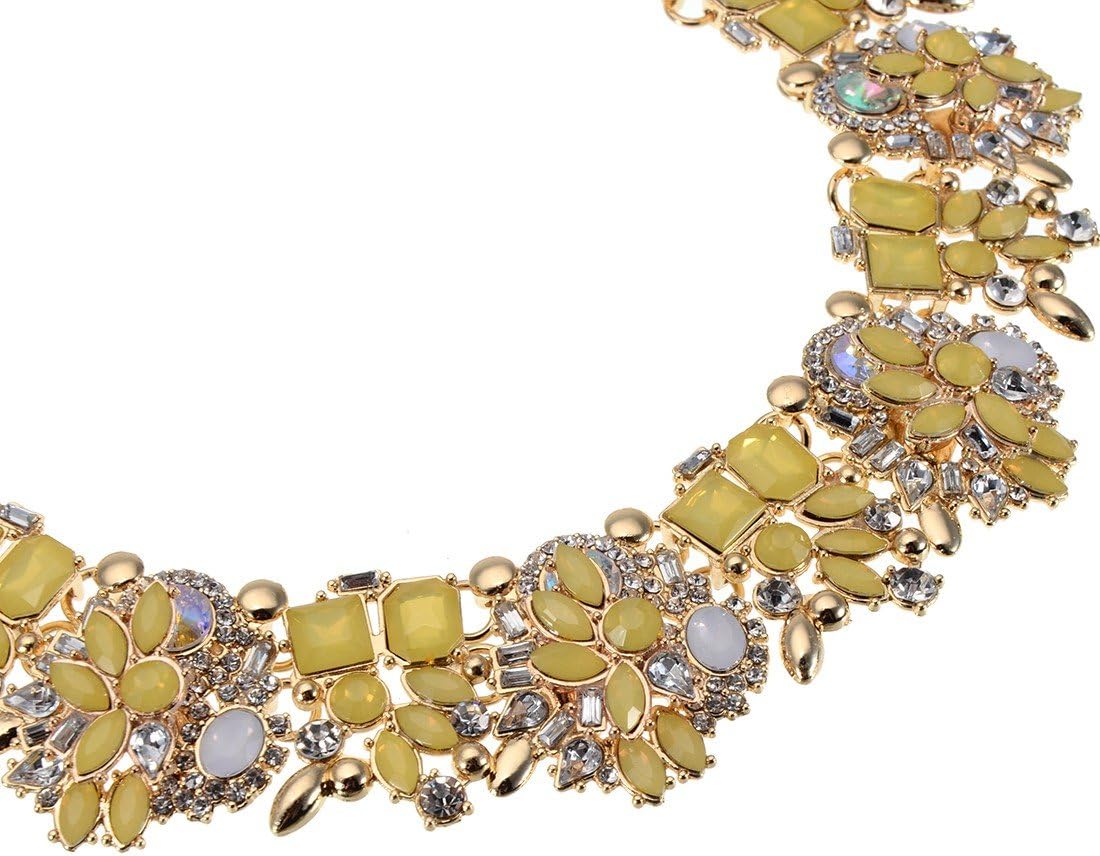 Crystal Rhinestone Statement Necklace, Vintage Chunky Chain Choker Collar Bib Statement Necklace Fashion Costume Jewelry Necklaces for Women - Image 5