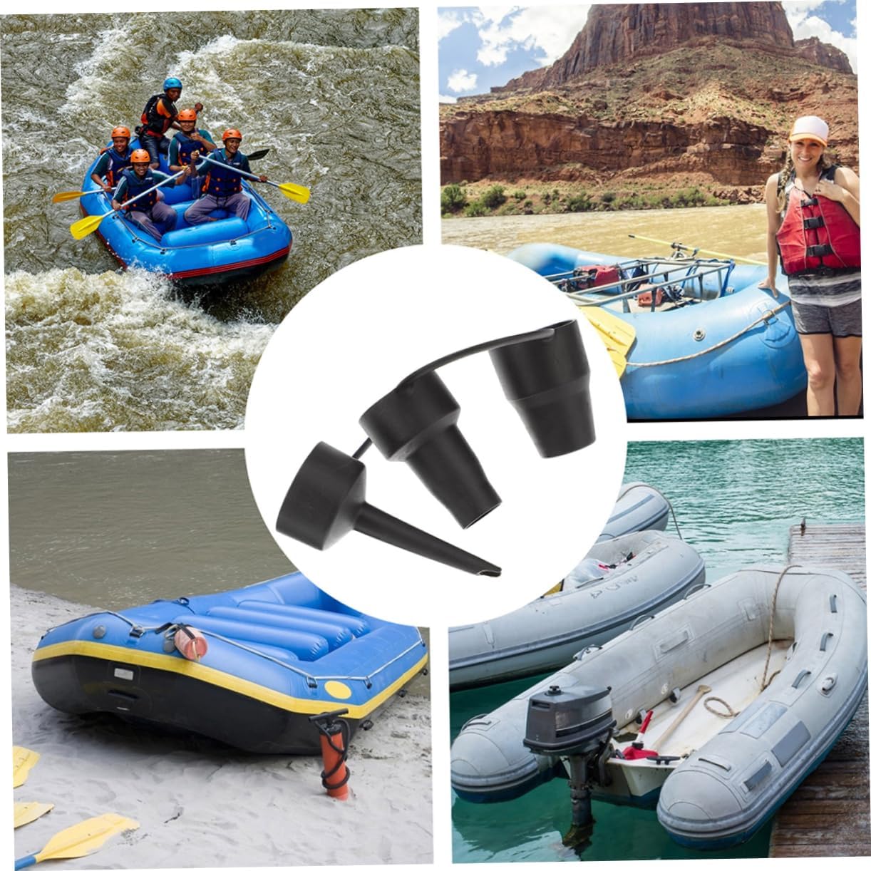3sets Air Pump Nozzles for Inflatable Air Mattress Easy Installation Compact Design Compatible with Electric Pumps for Camping and Home Use