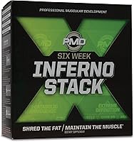 Vista 1 de PMD Sports Six Week Inferno Stack - Quemador de grasa de máxima fuerza y ácido graso CLA Omega para perder grasa rápidamente y aumentar el tono